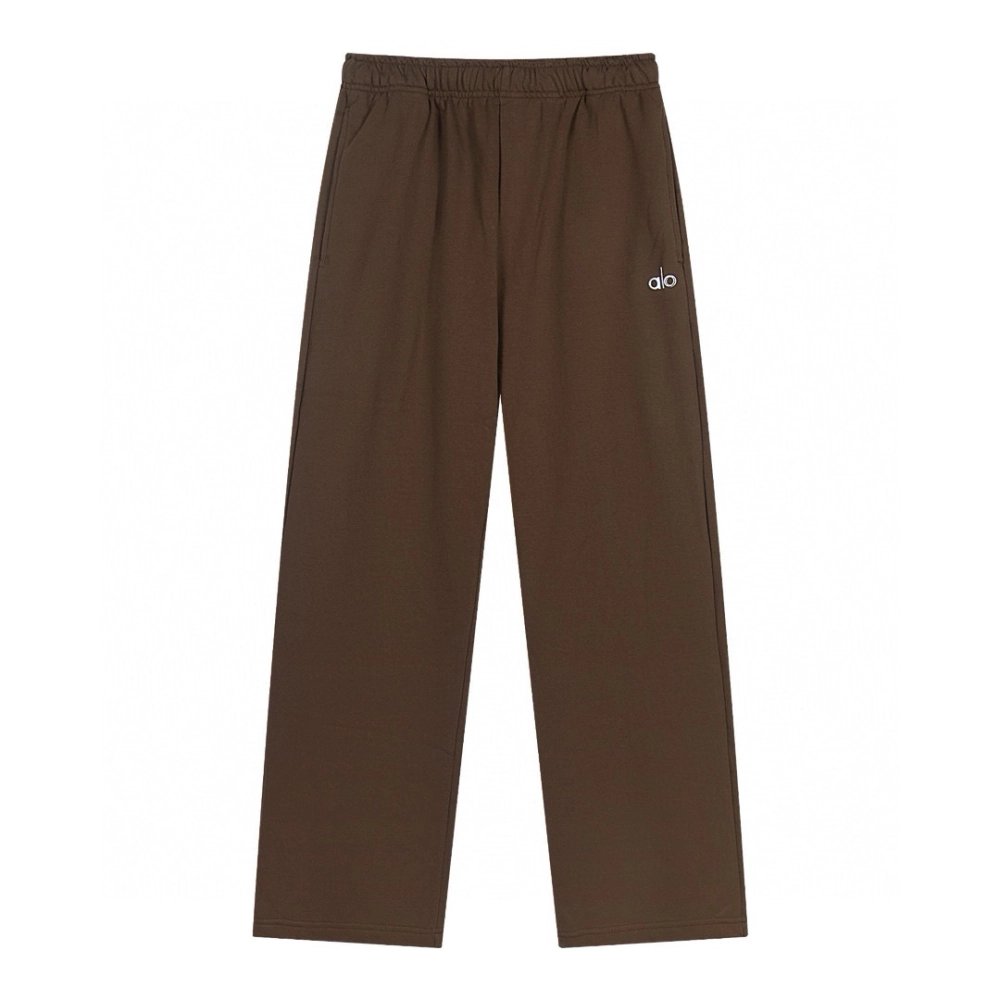 Alo Yoga Accolade Straight-leg Cotton-jersey Jogging Bottoms K504 Brown,Alo Pants,PANTS JEANS,APPAREL