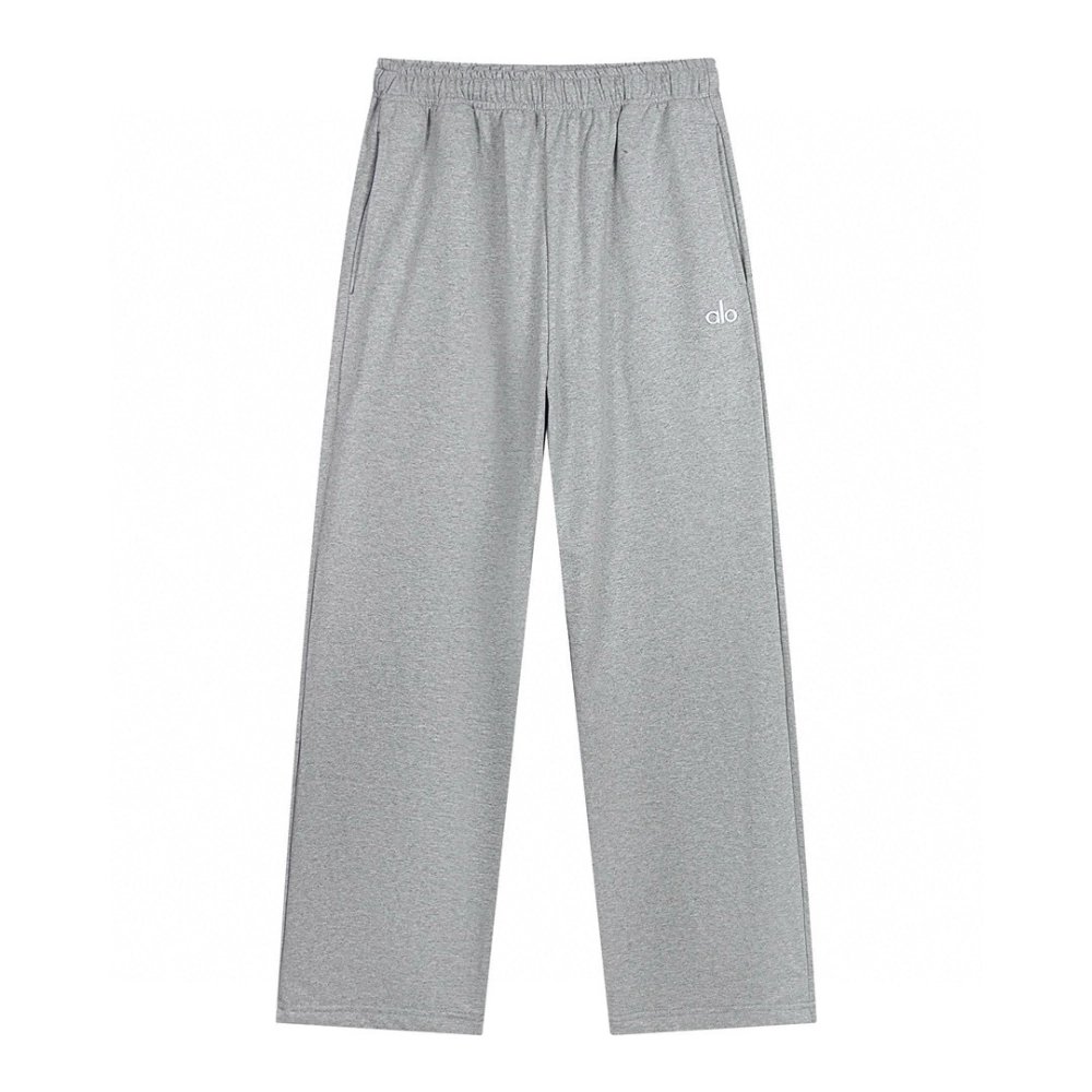 Alo Yoga Accolade Straight-leg Cotton-jersey Jogging Bottoms K504 Gray,Alo Pants,PANTS JEANS,APPAREL