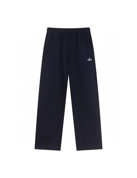 Alo Yoga Accolade Straight-leg Cotton-jersey Jogging Bottoms K504 Dark Blue,Alo Pants,PANTS JEANS,APPAREL
