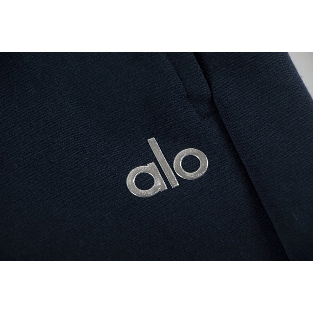 Alo Yoga Accolade Straight-leg Cotton-jersey Jogging Bottoms K504 Dark Blue,Alo Pants,PANTS JEANS,APPAREL