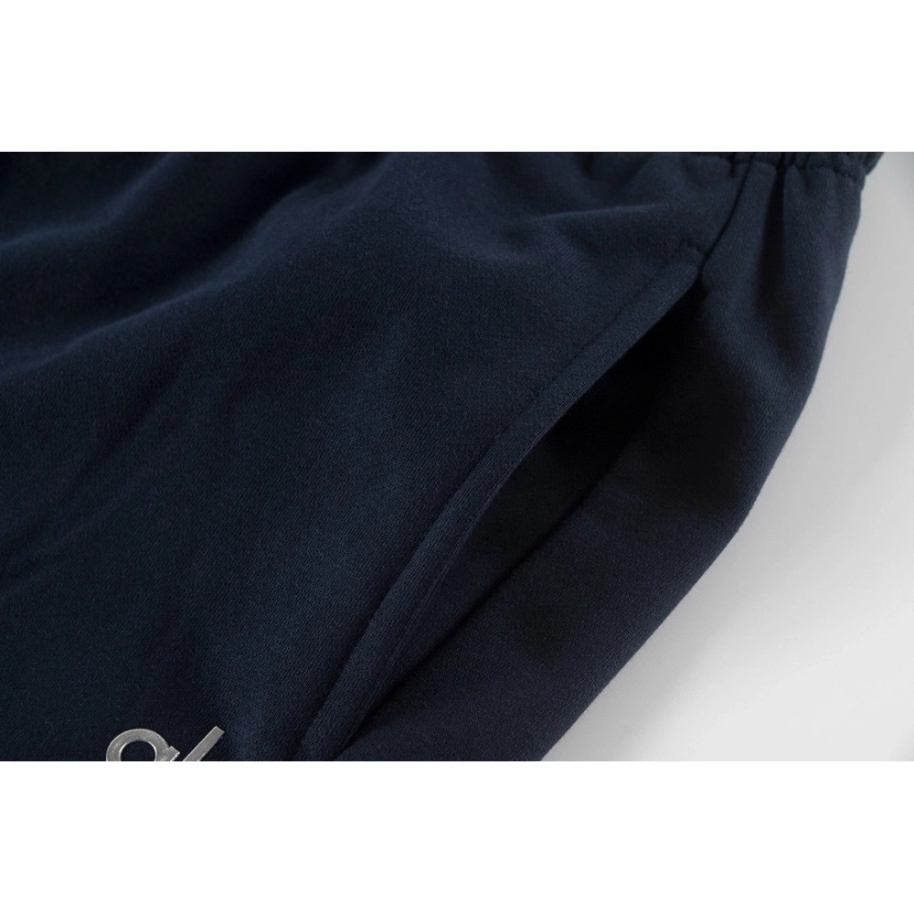 Alo Yoga Accolade Straight-leg Cotton-jersey Jogging Bottoms K504 Dark Blue,Alo Pants,PANTS JEANS,APPAREL