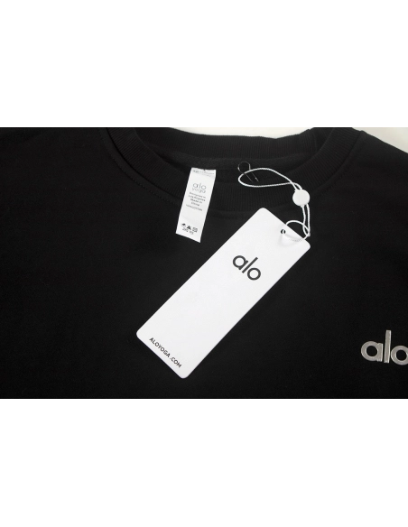 Alo Yoga Crewneck Sweatshirt K501 Black,ALO Yoga Sweatshirt,Sweatshirt,APPAREL