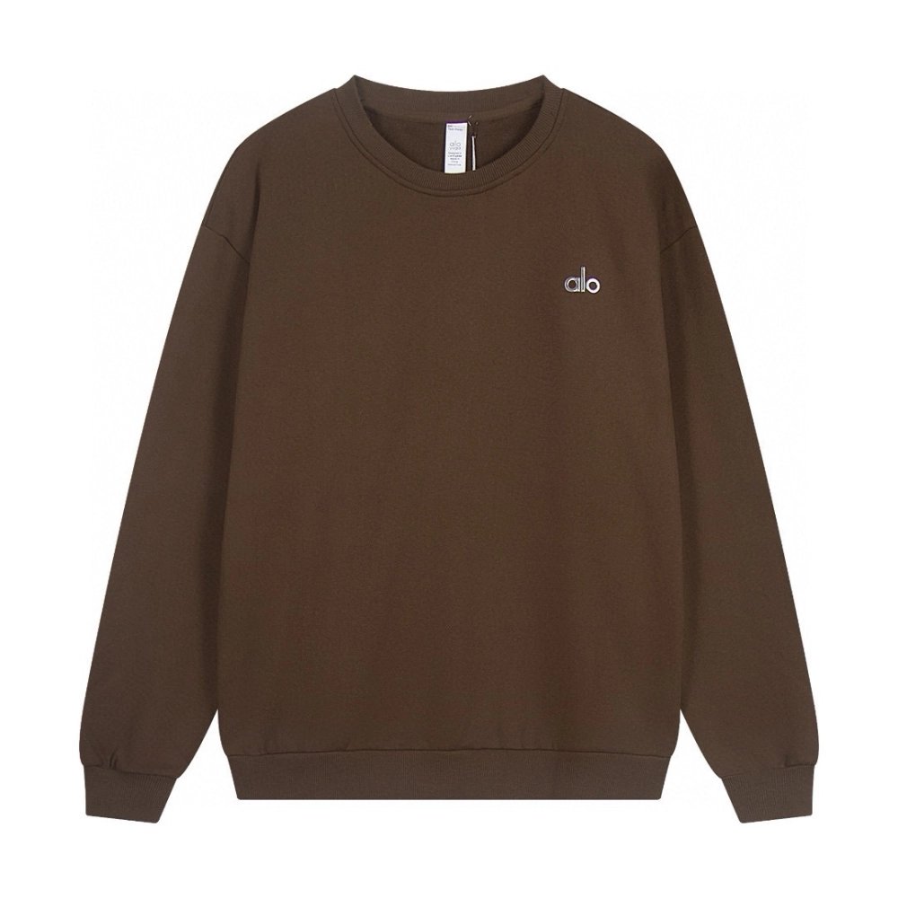Alo Yoga Crewneck Sweatshirt K501 Brown,ALO Yoga Sweatshirt,Sweatshirt,APPAREL