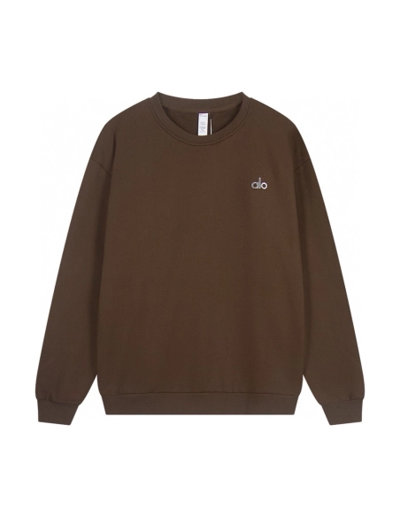 Alo Yoga Crewneck Sweatshirt K501 Brown,ALO Yoga Sweatshirt,Sweatshirt,APPAREL