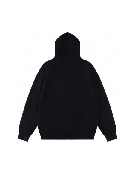 Alo Yoga Zip-Up Hoodie K521 Black,ALO Hoodie,Hoodie,APPAREL