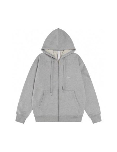 Alo Yoga Zip-Up Hoodie K521 Gray,ALO Hoodie,Hoodie,APPAREL