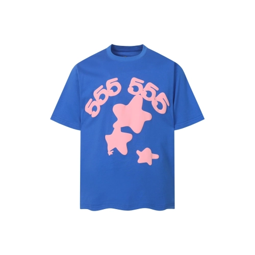 Sp5der T-shirt T017 Blue,Sp5der T-shirt,Tshirt,APPAREL