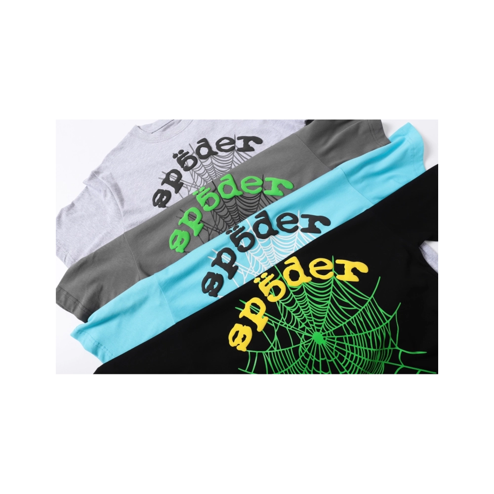 Sp5der T-shirt T010 Black Blue Gray Olive,Sp5der T-shirt,Tshirt,APPAREL