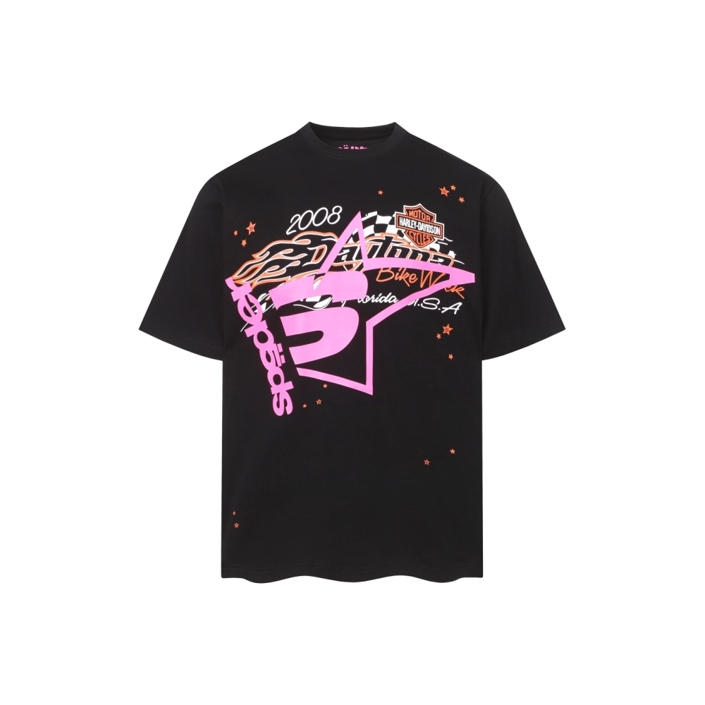 Sp5der T-shirt T008 Black,Sp5der T-shirt,Tshirt,APPAREL