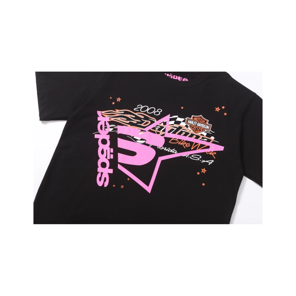 Sp5der T-shirt T008 Black,Sp5der T-shirt,Tshirt,APPAREL