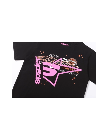 Sp5der T-shirt T008 Black,Sp5der T-shirt,Tshirt,APPAREL