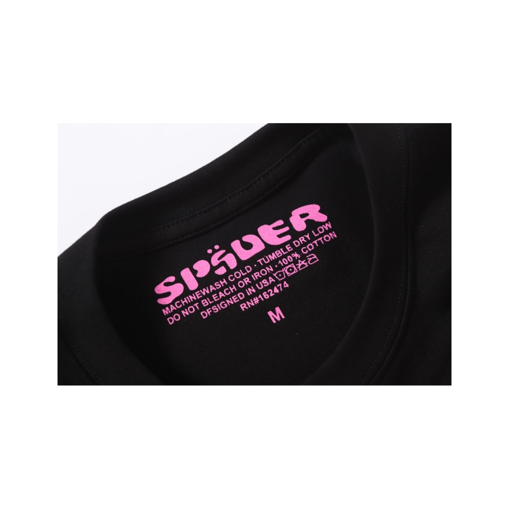 Sp5der T-shirt T008 Black,Sp5der T-shirt,Tshirt,APPAREL
