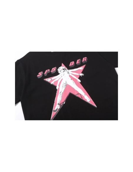 Sp5der T-shirt T007 Black,Sp5der T-shirt,Tshirt,APPAREL