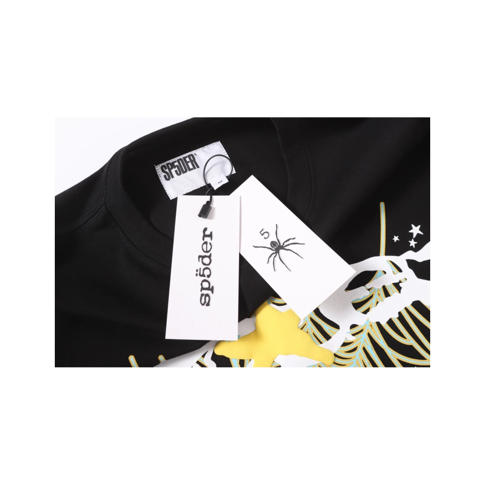Sp5der T-shirt T005 Black,Sp5der T-shirt,Tshirt,APPAREL