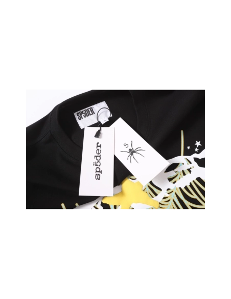 Sp5der T-shirt T005 Black,Sp5der T-shirt,Tshirt,APPAREL
