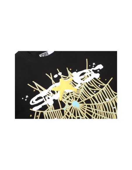 Sp5der T-shirt T005 Black,Sp5der T-shirt,Tshirt,APPAREL
