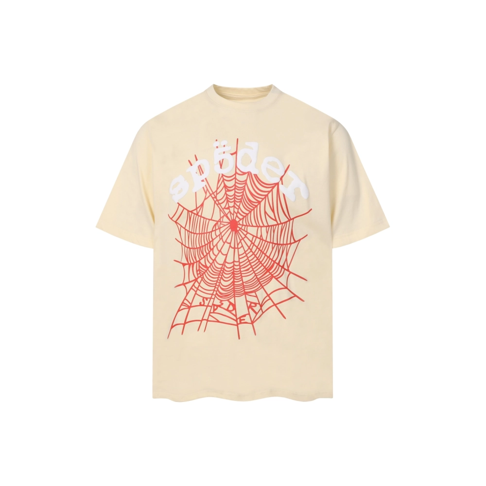Sp5der T-shirt T002 Black White Khaki,Sp5der T-shirt,Tshirt,APPAREL