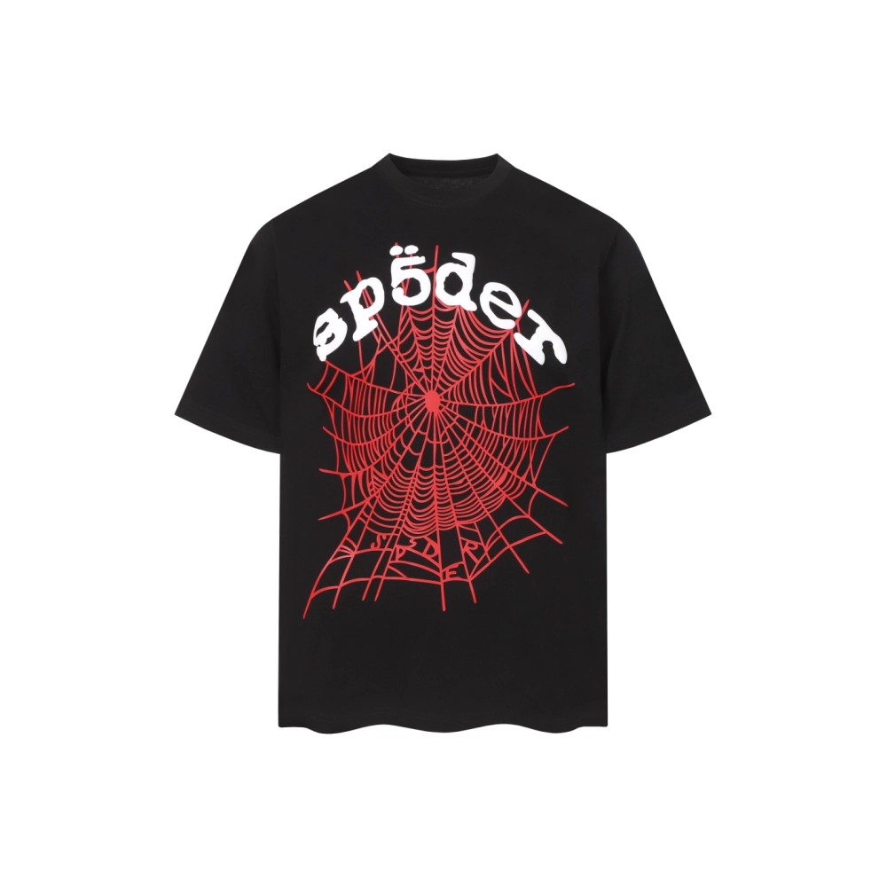 Sp5der T-shirt T002 Black White Khaki,Sp5der T-shirt,Tshirt,APPAREL
