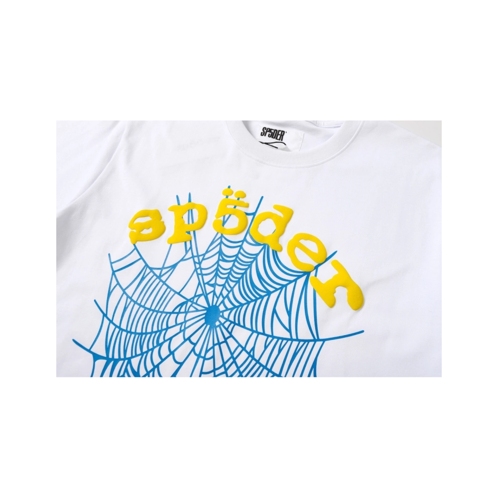 Sp5der T-shirt T002 Black White Khaki,Sp5der T-shirt,Tshirt,APPAREL