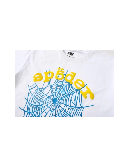 Sp5der T-shirt T002 Black White Khaki,Sp5der T-shirt,Tshirt,APPAREL