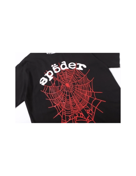 Sp5der T-shirt T002 Black White Khaki,Sp5der T-shirt,Tshirt,APPAREL