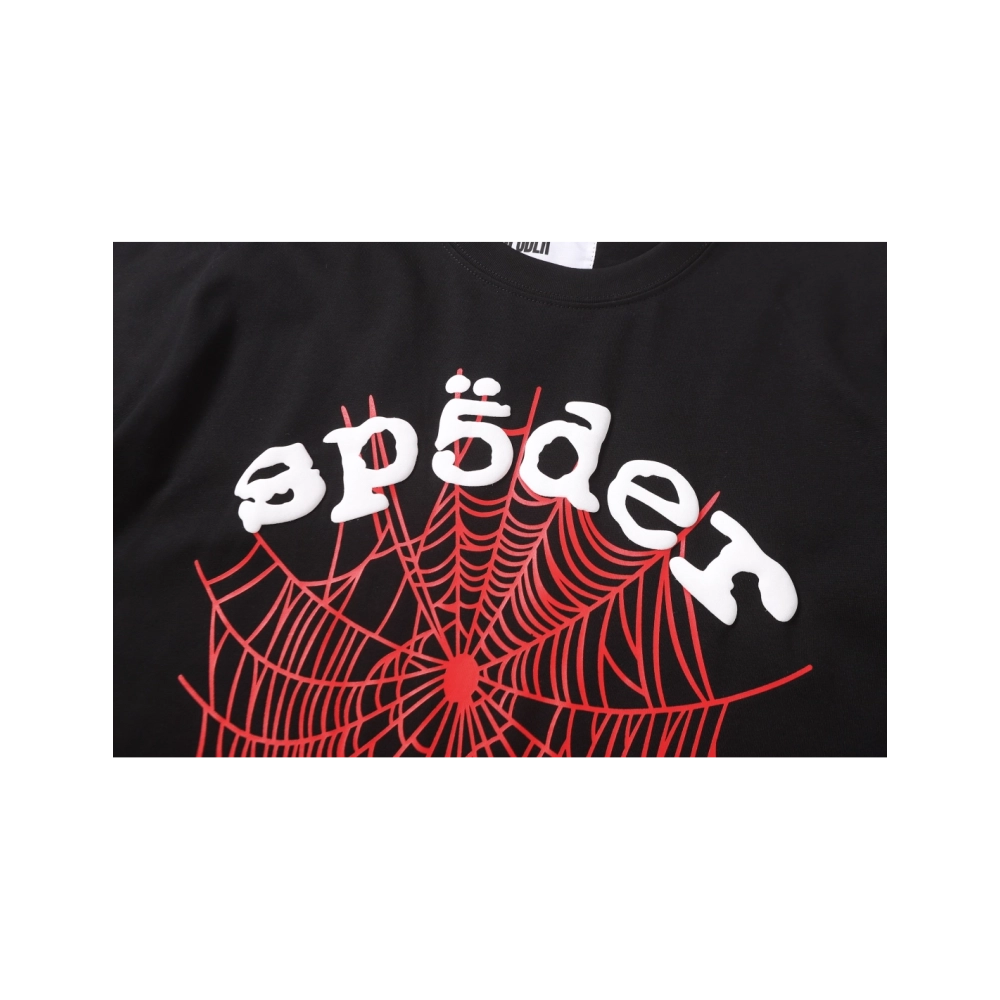 Sp5der T-shirt T002 Black White Khaki,Sp5der T-shirt,Tshirt,APPAREL