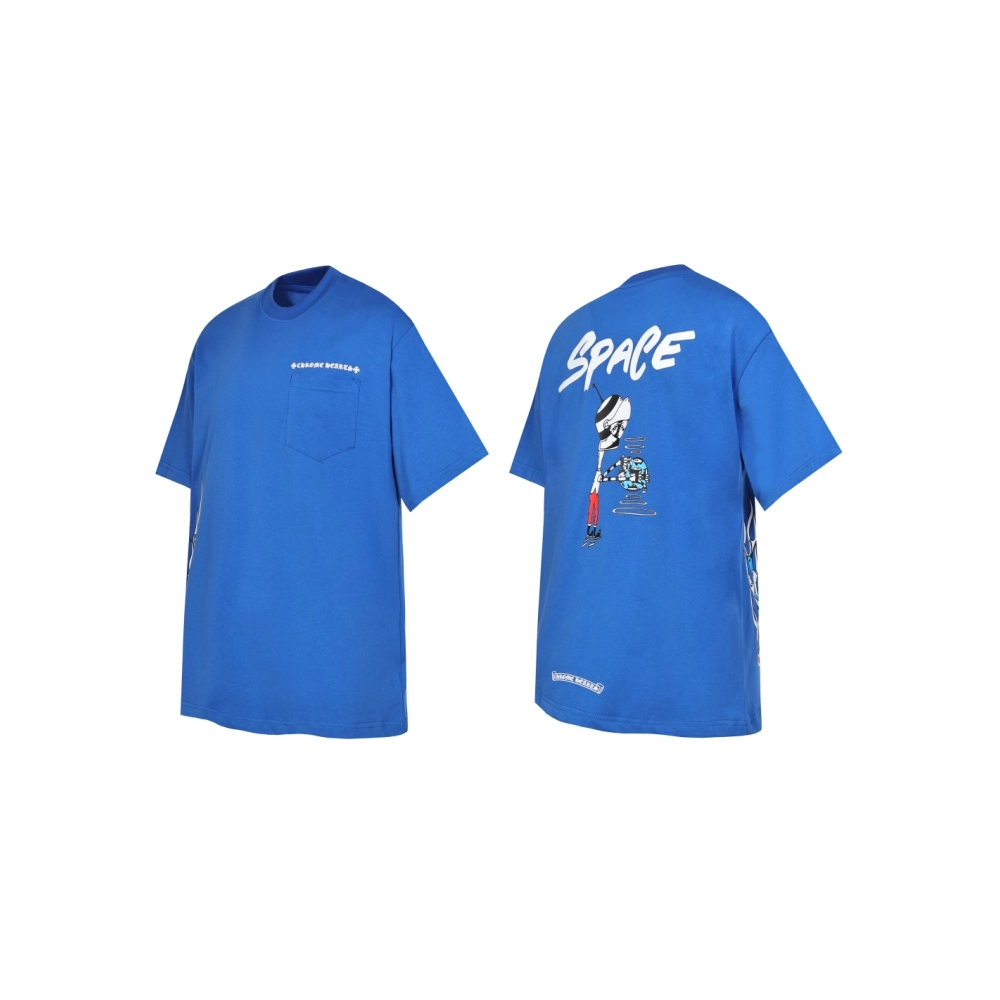 Chrome Hearts T-shirt 2214 Blue,Chrome Hearts T Shirt,Tshirt,APPAREL