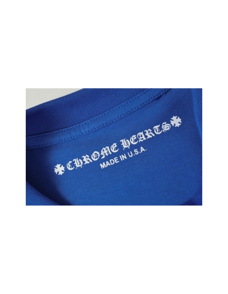 Chrome Hearts T-shirt 2214 Blue,Chrome Hearts T Shirt,Tshirt,APPAREL
