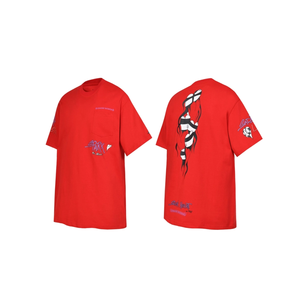 Chrome Hearts T-shirt 2218 Red,Chrome Hearts T Shirt,Tshirt,APPAREL