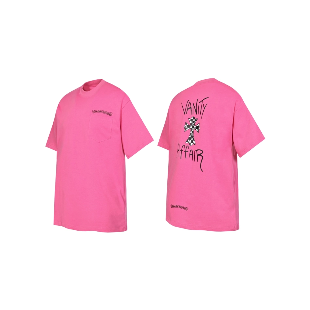 Chrome Hearts T-shirt 2213 Pink,Chrome Hearts T Shirt,Tshirt,APPAREL