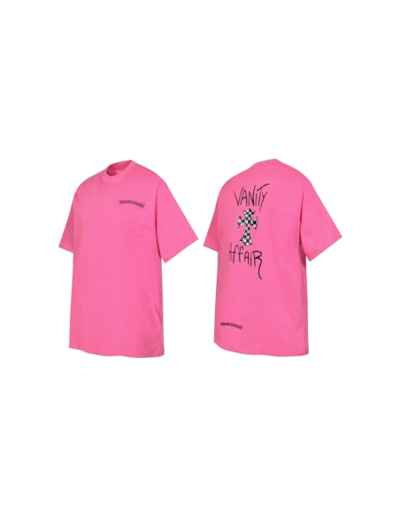Chrome Hearts T-shirt 2213 Pink,Chrome Hearts T Shirt,Tshirt,APPAREL
