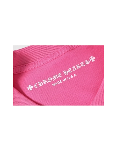 Chrome Hearts T-shirt 2213 Pink,Chrome Hearts T Shirt,Tshirt,APPAREL