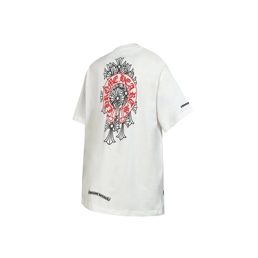 Chrome Hearts T-shirt 2221 Black White Pink,Chrome Hearts T Shirt,Tshirt,APPAREL