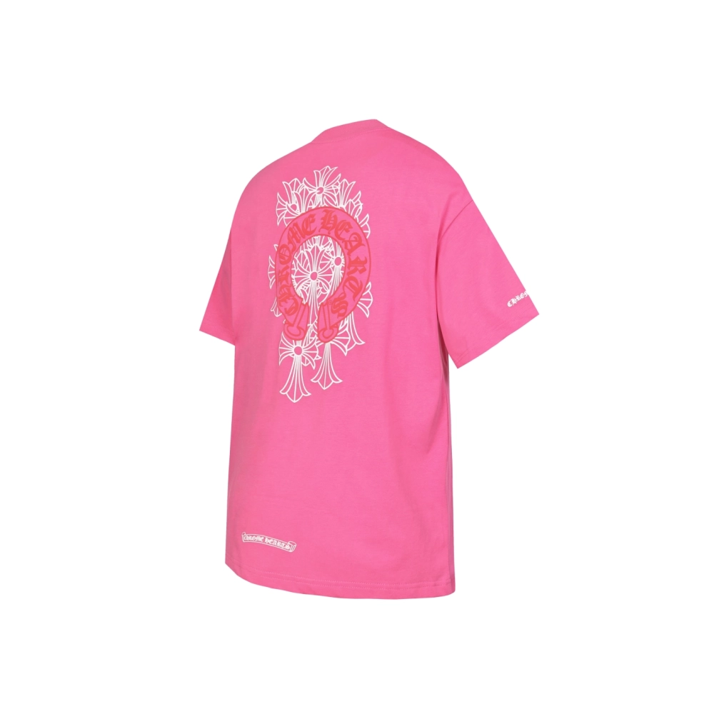 Chrome Hearts T-shirt 2221 Black White Pink,Chrome Hearts T Shirt,Tshirt,APPAREL