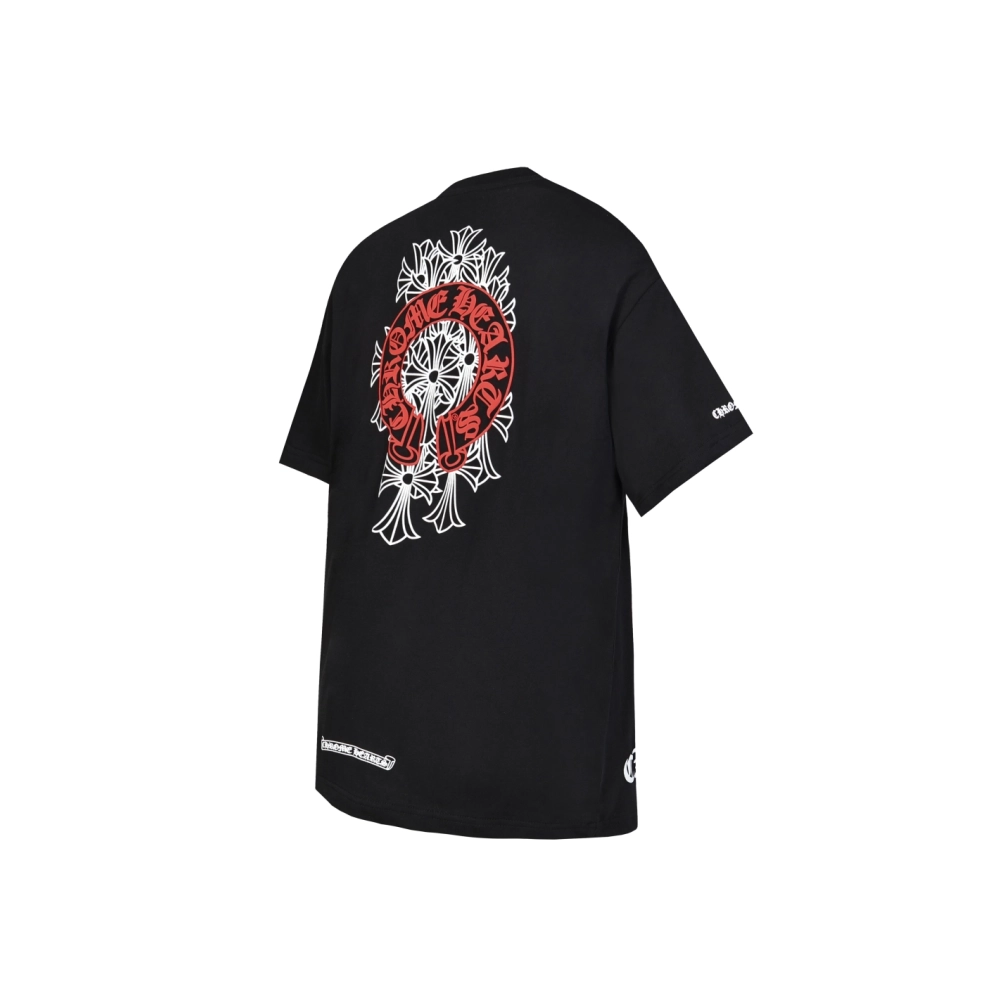 Chrome Hearts T-shirt 2221 Black White Pink,Chrome Hearts T Shirt,Tshirt,APPAREL