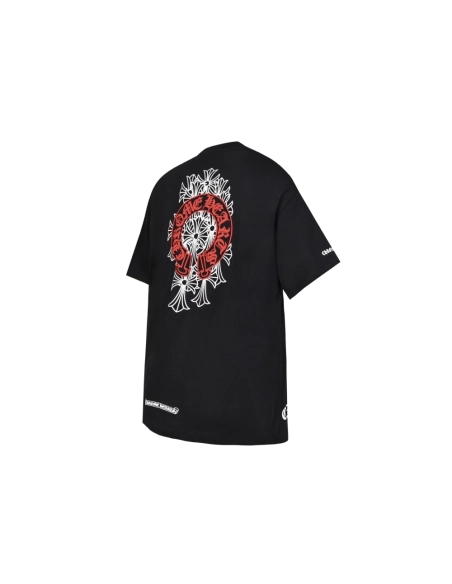 Chrome Hearts T-shirt 2221 Black White Pink,Chrome Hearts T Shirt,Tshirt,APPAREL