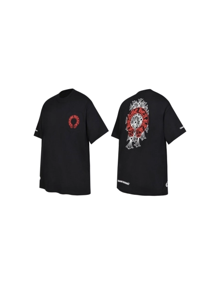 Chrome Hearts T-shirt 2221 Black White Pink,Chrome Hearts T Shirt,Tshirt,APPAREL