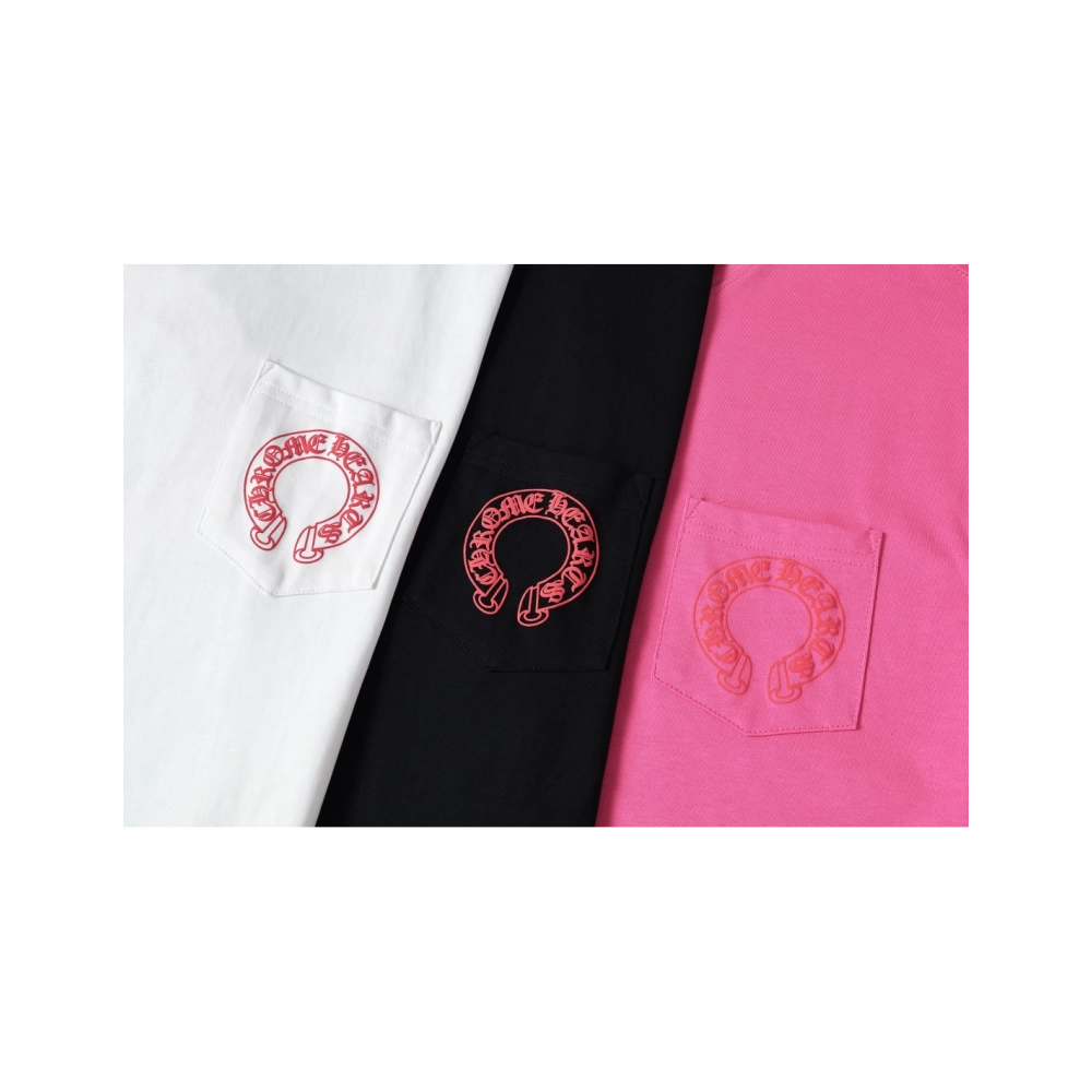 Chrome Hearts T-shirt 2221 Black White Pink,Chrome Hearts T Shirt,Tshirt,APPAREL