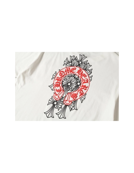 Chrome Hearts T-shirt 2221 Black White Pink,Chrome Hearts T Shirt,Tshirt,APPAREL