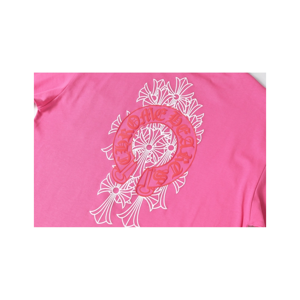 Chrome Hearts T-shirt 2221 Black White Pink,Chrome Hearts T Shirt,Tshirt,APPAREL