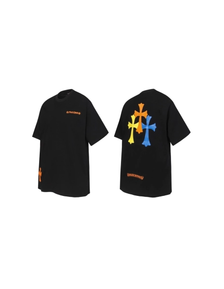 Chrome Hearts T-shirt 2209 Black White,Chrome Hearts T Shirt,Tshirt,APPAREL