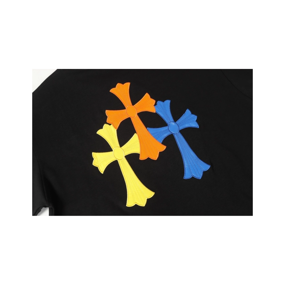 Chrome Hearts T-shirt 2209 Black White,Chrome Hearts T Shirt,Tshirt,APPAREL