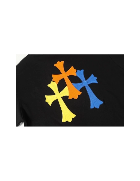 Chrome Hearts T-shirt 2209 Black White,Chrome Hearts T Shirt,Tshirt,APPAREL