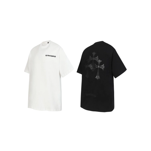 Chrome Hearts T-shirt 2210 Black White,Chrome Hearts T Shirt,Tshirt,APPAREL