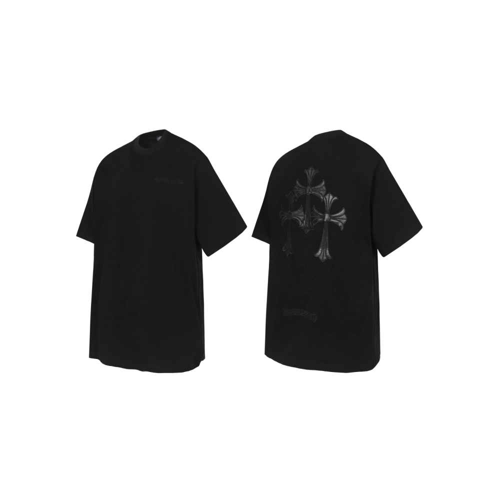 Chrome Hearts T-shirt 2210 Black White,Chrome Hearts T Shirt,Tshirt,APPAREL