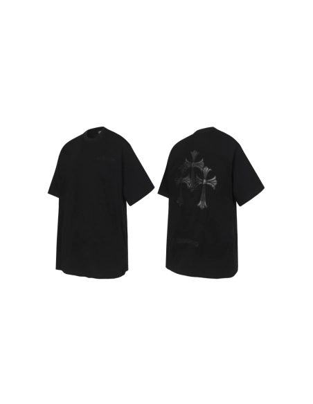 Chrome Hearts T-shirt 2210 Black White,Chrome Hearts T Shirt,Tshirt,APPAREL