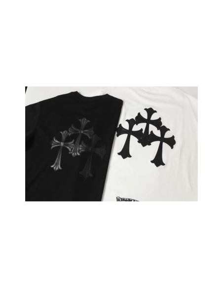 Chrome Hearts T-shirt 2210 Black White,Chrome Hearts T Shirt,Tshirt,APPAREL
