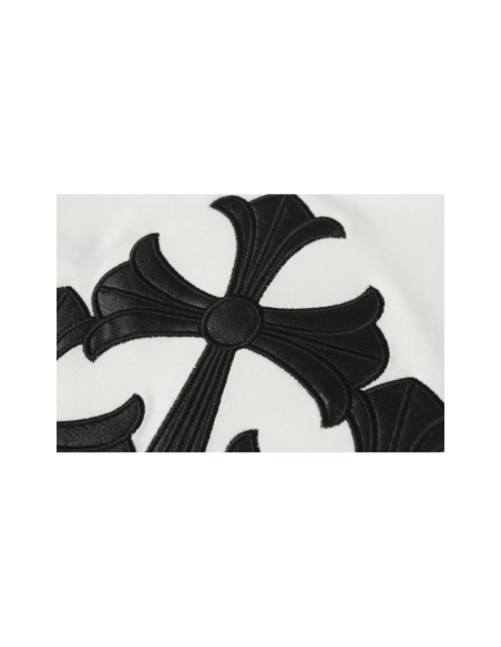 Chrome Hearts T-shirt 2210 Black White,Chrome Hearts T Shirt,Tshirt,APPAREL