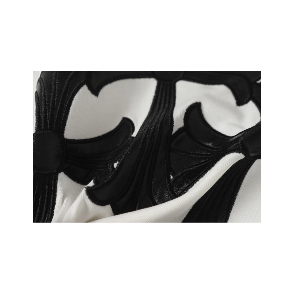 Chrome Hearts T-shirt 2210 Black White,Chrome Hearts T Shirt,Tshirt,APPAREL