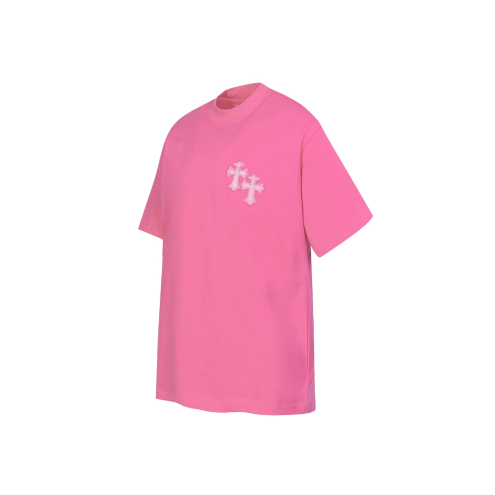 Chrome Hearts T-shirt 2207 Black White Pink,Chrome Hearts T Shirt,Tshirt,APPAREL